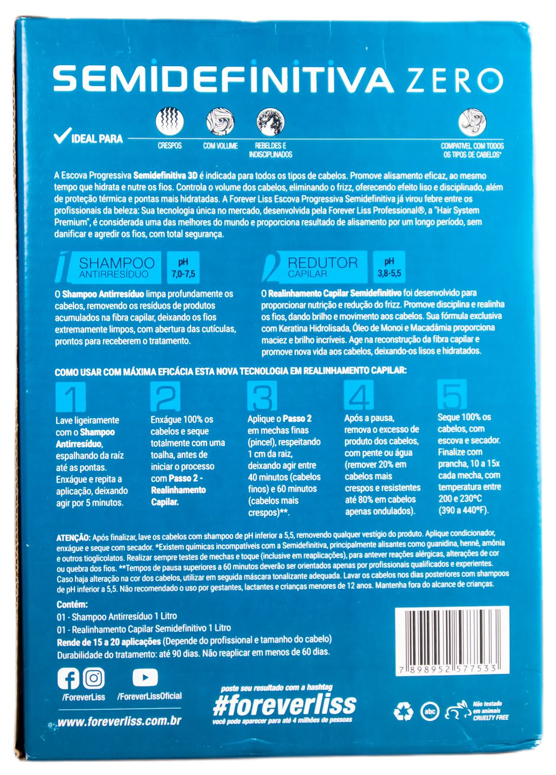 Semi Permanent Brush Treatment Power 3D System 2x1L - Forever Liss - Image 3